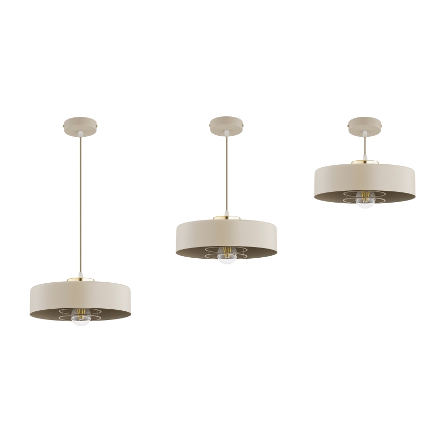Brilagi - Cable-hung pendant SPRING 1xE27/60W/230V Ø 30 cm beige/gold