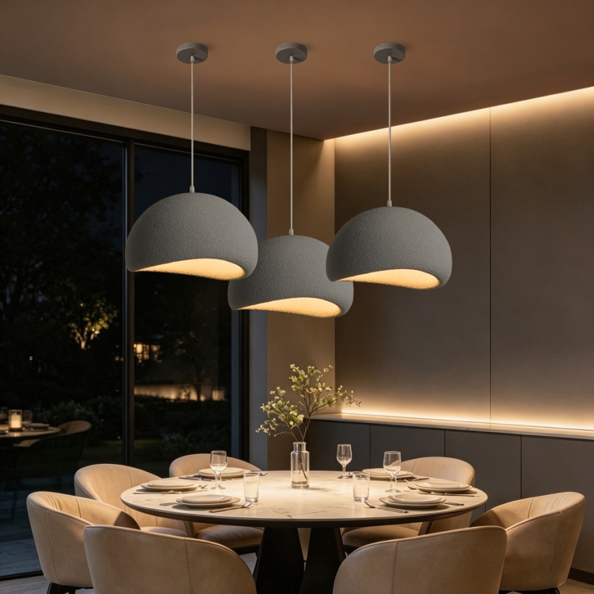 BRILAGI - Cable-hung pendant WABI SABI 1xE27/60W/230V Ø 40 cm grey