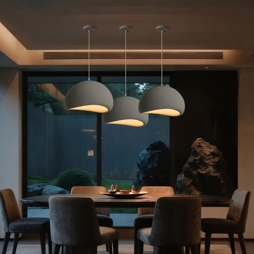 BRILAGI - Cable-hung pendant WABI SABI 1xE27/60W/230V Ø 40 cm grey