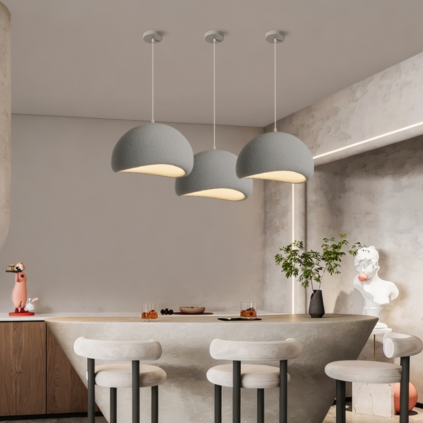 BRILAGI - Cable-hung pendant WABI SABI 1xE27/60W/230V Ø 40 cm grey