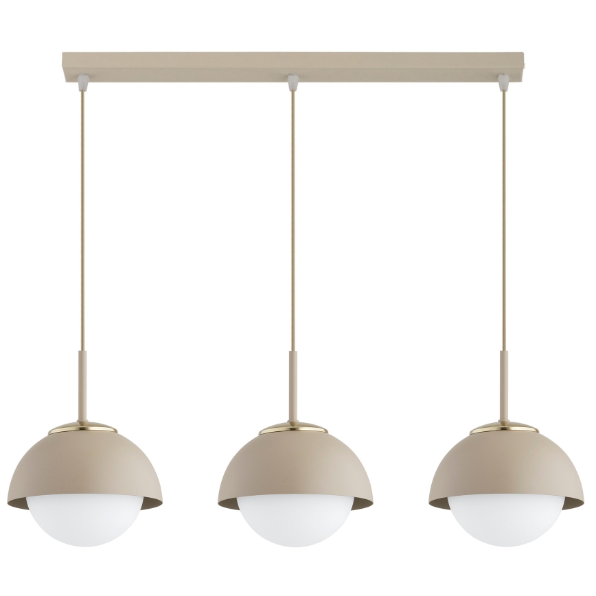 Brilagi - Cable pendant 3xE27/60W/230V beige/gold