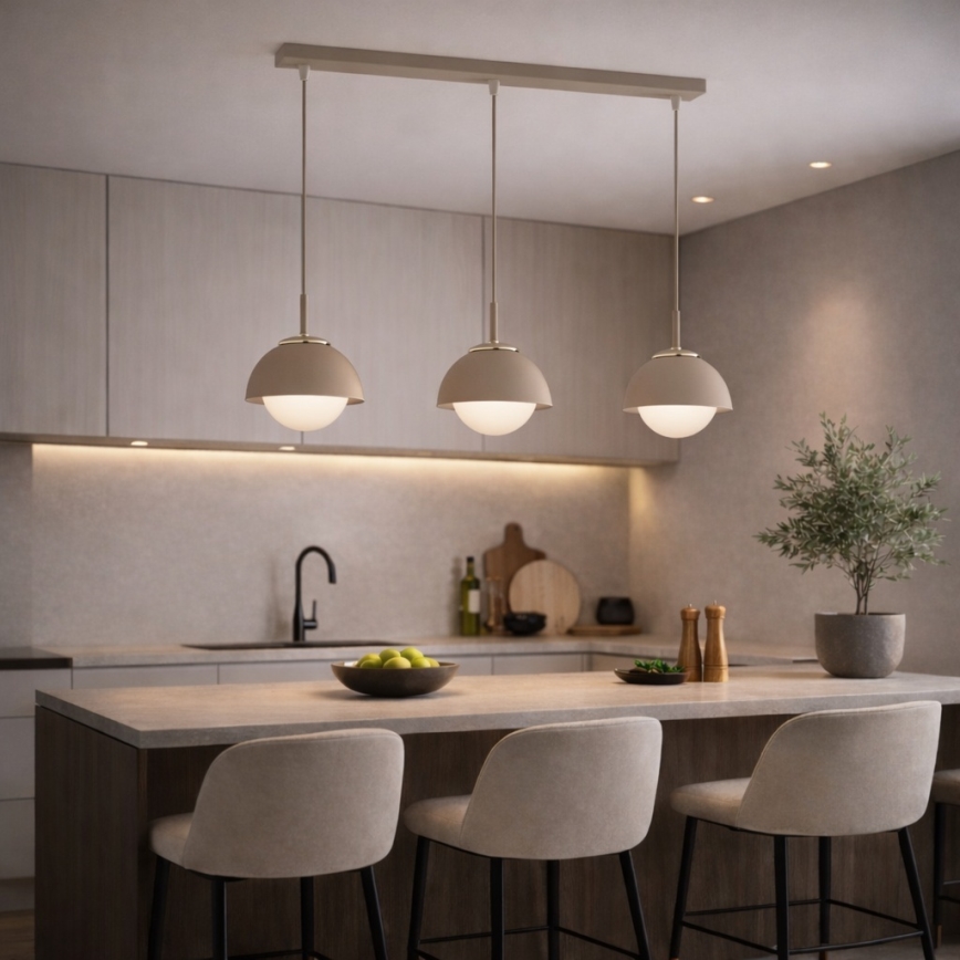 Brilagi - Cable pendant 3xE27/60W/230V beige/gold