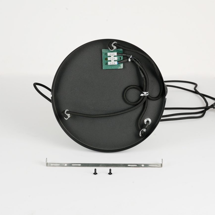 Brilagi - Cable Pendant BASKLITE 3xE27/15W/230V rubberwood/black