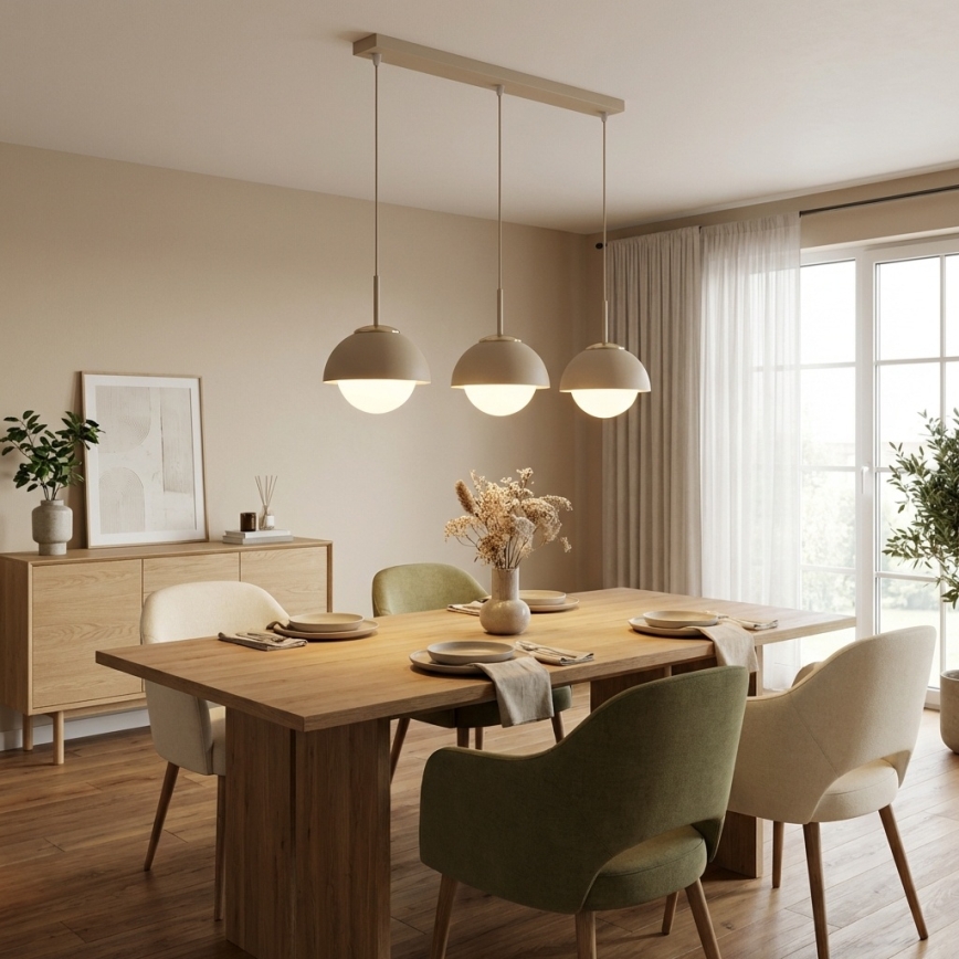 Brilagi - Cable pendant COSMO 3xE27/60W/230V beige/gold