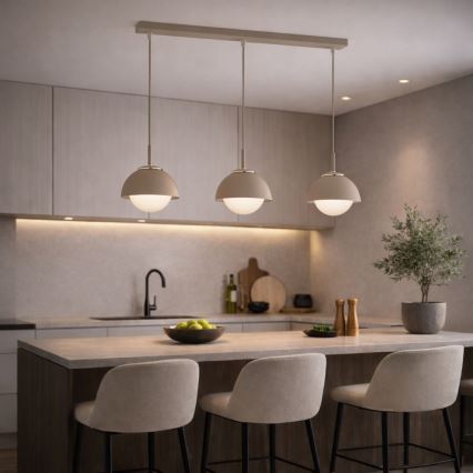 Brilagi - Cable pendant COSMO 3xE27/60W/230V beige/gold