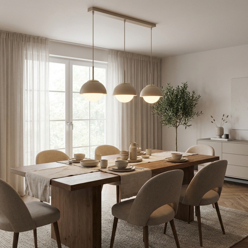 Brilagi - Cable pendant COSMO 3xE27/60W/230V beige/gold