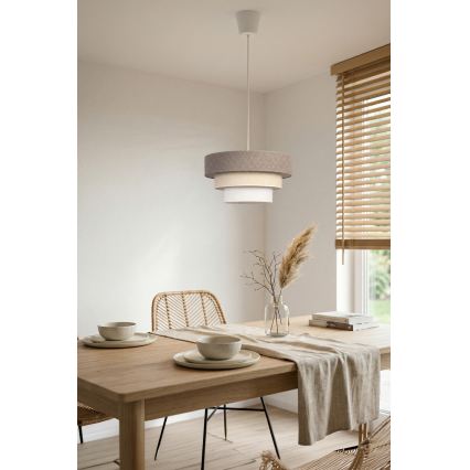 Brilagi - Cable Pendant Lamp LUNETA 1xE27/60W/230V Ø 40 cm grey/cream/white