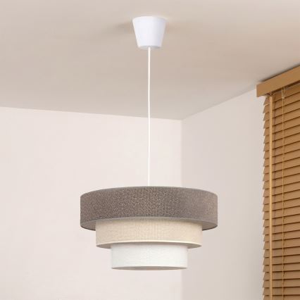 Brilagi - Cable Pendant Lamp LUNETA 1xE27/60W/230V Ø 40 cm grey/cream/white
