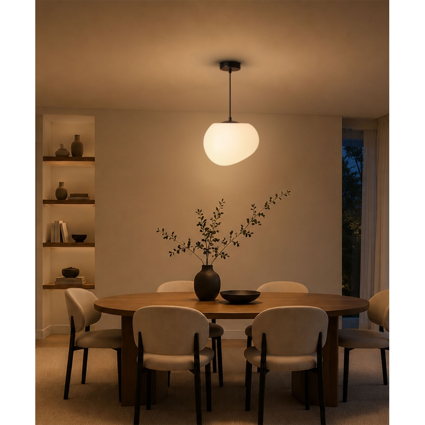 BRILAGI - Cable pendant lamp PEBBLES 1xE27/40W/230V Ø 25 cm black