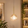 BRILAGI - Cable Pendant Lamp VULCANO 1xG9/8W/230V dia. 15 cm gold/smoky beige
