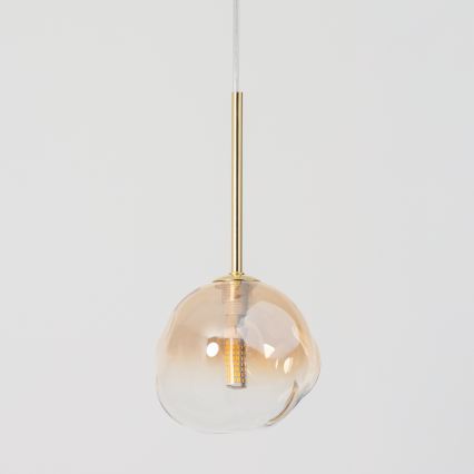 BRILAGI - Cable Pendant Lamp VULCANO 1xG9/8W/230V dia. 15 cm gold/smoky beige