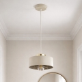 Brilagi - Cable Pendant Light 1xE27/60W/230V Ø 20 cm Beige/Gold