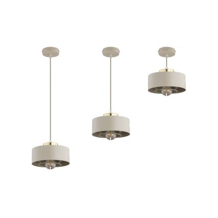 Brilagi - Cable Pendant Light 1xE27/60W/230V Ø 20 cm Beige/Gold