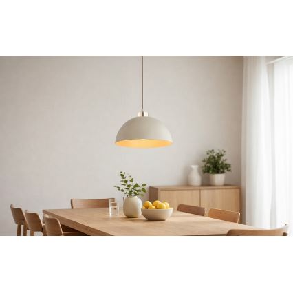 Brilagi - Cable pendant light 1xE27/60W/230V Ø 30 cm beige/gold