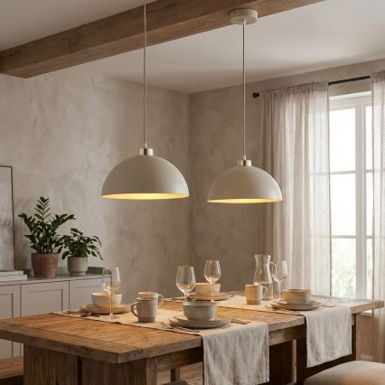 Brilagi - Cable pendant light 1xE27/60W/230V Ø 30 cm beige/gold