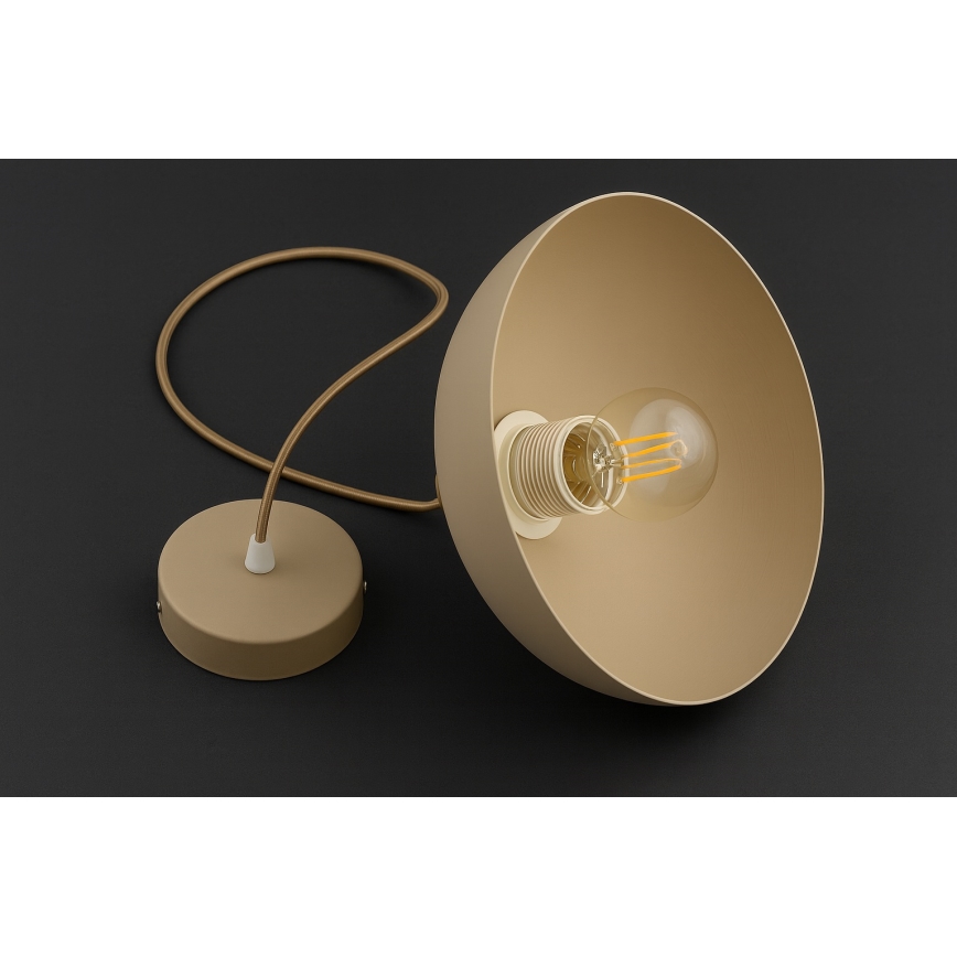 Brilagi - Cable pendant light 1xE27/60W/230V Ø 30 cm beige/gold