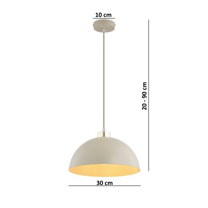 Brilagi - Cable pendant light 1xE27/60W/230V Ø 30 cm beige/gold