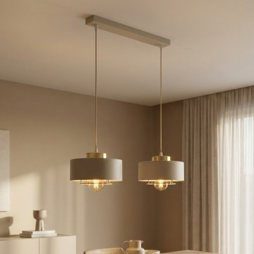 Brilagi - Cable Pendant Light 2xE27/60W/230V, Beige/Gold