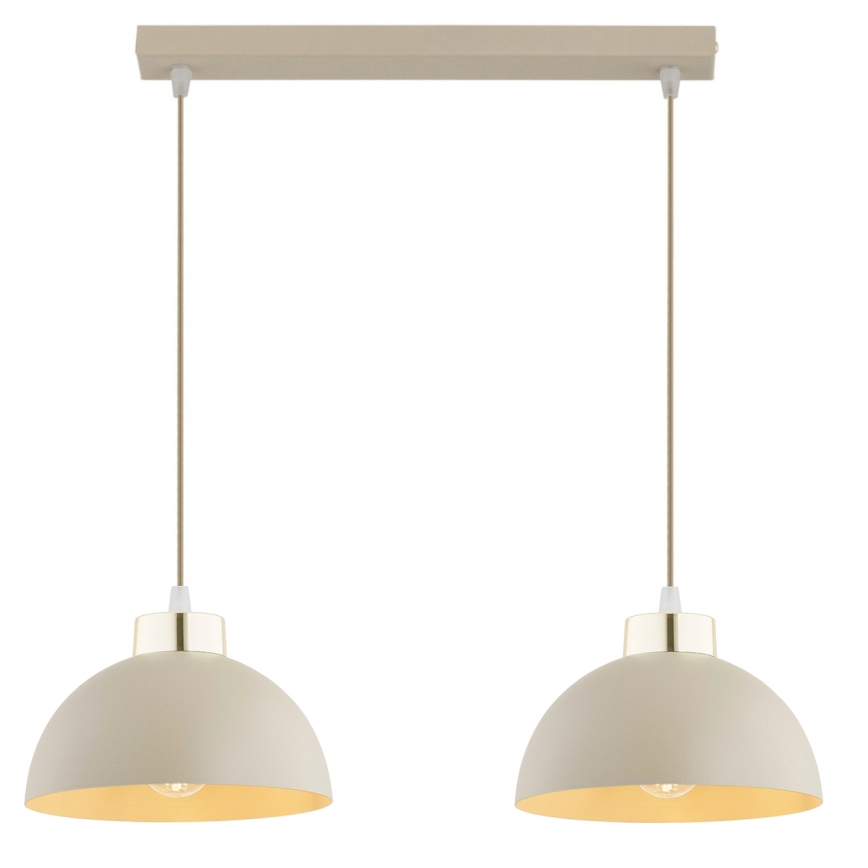Brilagi - Cable pendant light 2xE27/60W/230V beige/gold