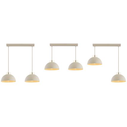 Brilagi - Cable pendant light 2xE27/60W/230V beige/gold