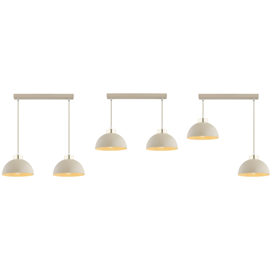 Brilagi - Cable pendant light 2xE27/60W/230V beige/gold