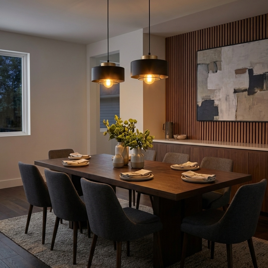 Brilagi - Cable Pendant Light 2xE27/60W/230V Black/Gold