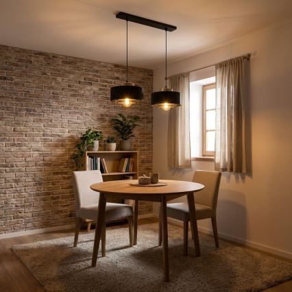 Brilagi - Cable Pendant Light 2xE27/60W/230V Black/Gold