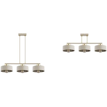Brilagi - Cable Pendant Light 3xE27/60W/230V Beige/Gold