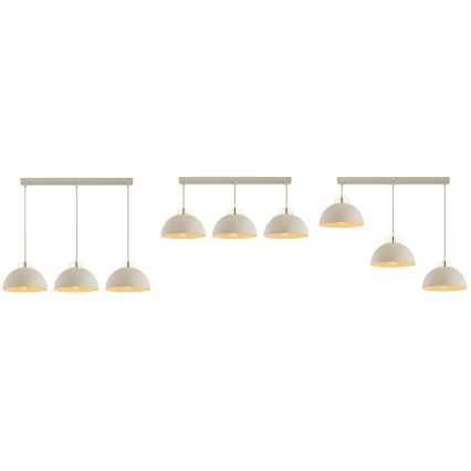 Brilagi - Cable pendant light 3xE27/60W/230V beige/gold