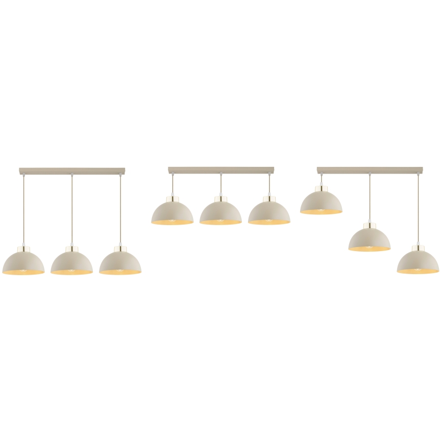 Brilagi - Cable pendant light 3xE27/60W/230V beige/gold