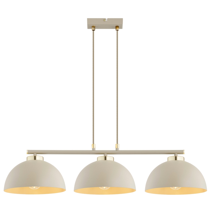 Brilagi - Cable Pendant Light 3xE27/60W/230V beige/gold