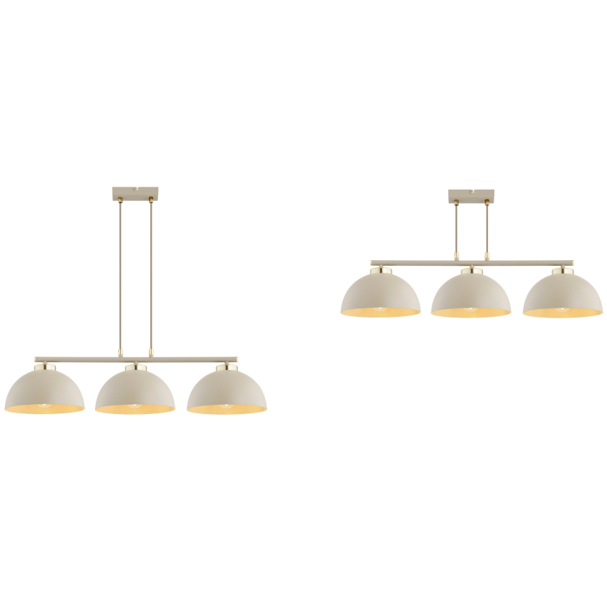 Brilagi - Cable Pendant Light 3xE27/60W/230V beige/gold