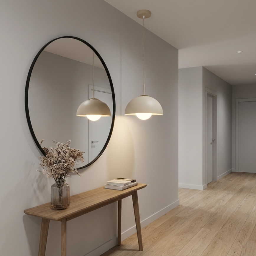 Brilagi - Cable pendant light COSMO 1xE27/60W/230V Ø 30 cm beige/gold