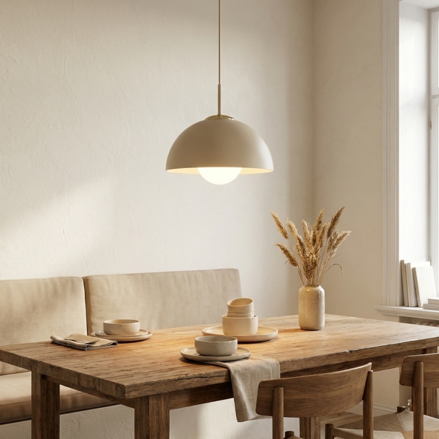Brilagi - Cable pendant light COSMO 1xE27/60W/230V Ø 30 cm beige/gold