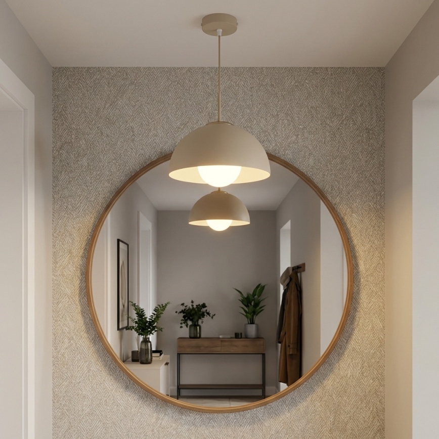 Brilagi - Cable pendant light COSMO 1xE27/60W/230V Ø 30 cm beige/gold