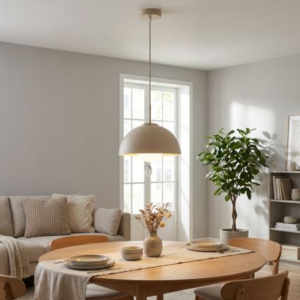 Brilagi - Cable pendant light COSMO 1xE27/60W/230V Ø 30 cm beige/gold
