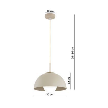 Brilagi - Cable pendant light COSMO 1xE27/60W/230V Ø 30 cm beige/gold