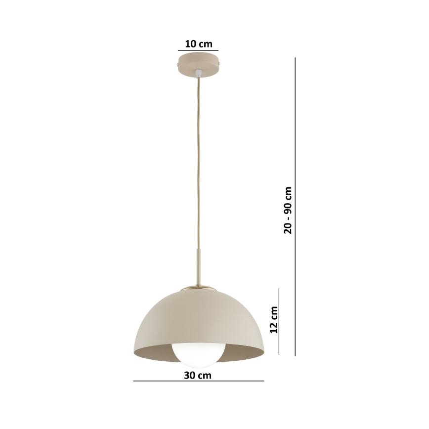 Brilagi - Cable pendant light COSMO 1xE27/60W/230V Ø 30 cm beige/gold