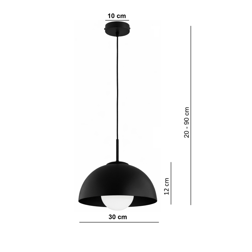 BRILAGI - Cable pendant light COSMO 1xE27/60W/230V Ø 30 cm black