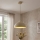Brilagi - Cable pendant light MOON 1xE27/60W/230V Ø 30 cm beige/gold