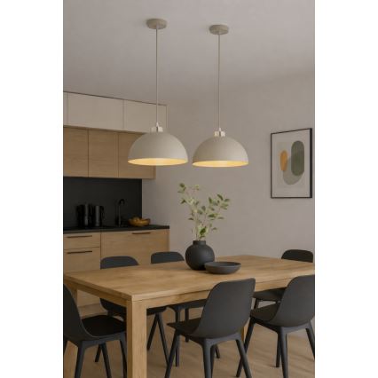 Brilagi - Cable pendant light MOON 1xE27/60W/230V Ø 30 cm beige/gold