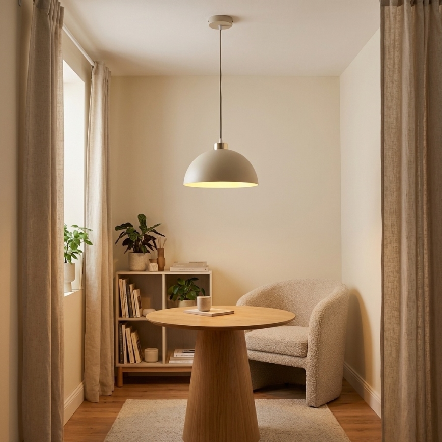 Brilagi - Cable pendant light MOON 1xE27/60W/230V Ø 30 cm beige/gold
