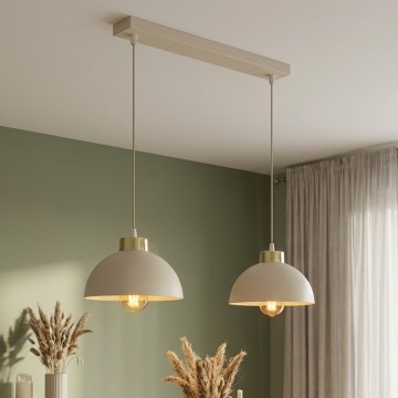 Brilagi - Cable pendant light MOON 2xE27/60W/230V beige/gold