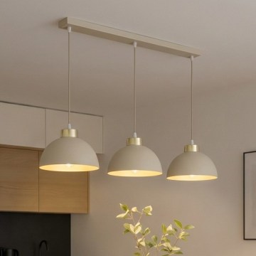 Brilagi - Cable pendant light MOON 3xE27/60W/230V beige/gold