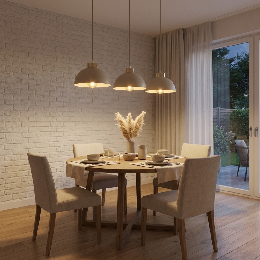 Brilagi - Cable pendant light MOON 3xE27/60W/230V beige/gold