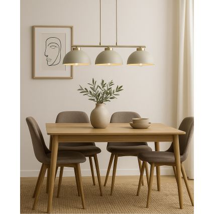 Brilagi - Cable Pendant Light MOON 3xE27/60W/230V beige/gold