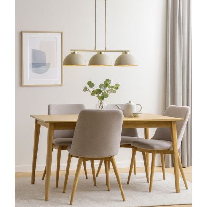 Brilagi - Cable Pendant Light MOON 3xE27/60W/230V beige/gold