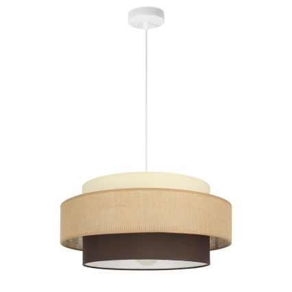Brilagi - Cable pendant light RESNA 1xE27/60W/230V dia. 40 cm beige/black