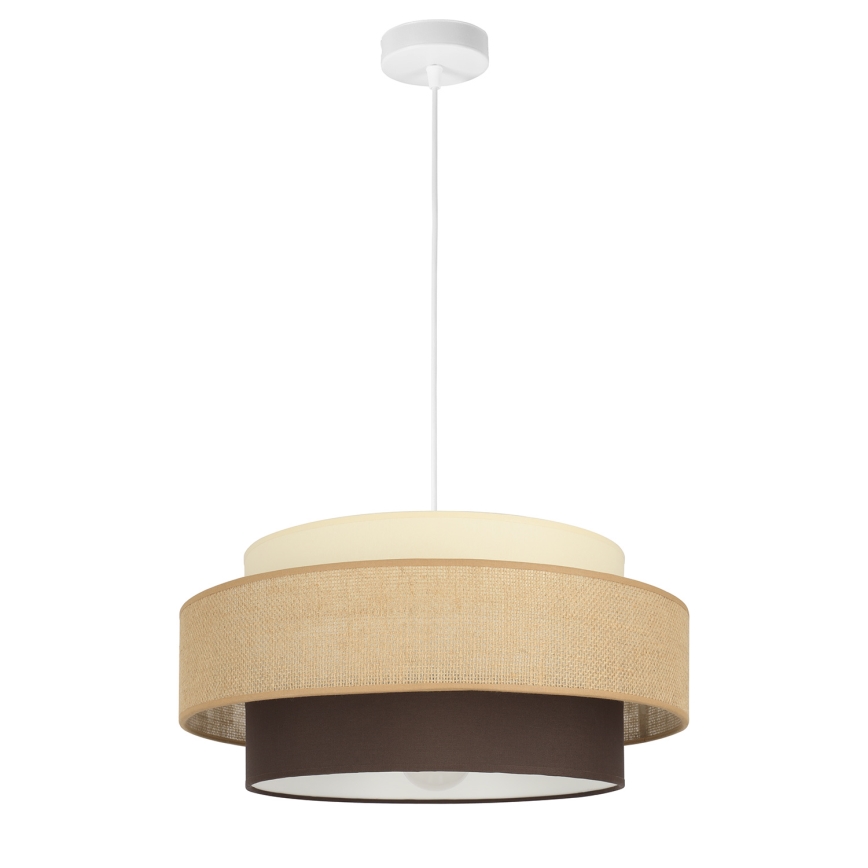 Brilagi - Cable pendant light RESNA 1xE27/60W/230V dia. 40 cm beige/black