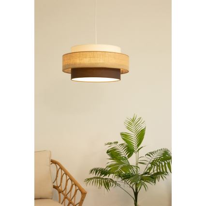 Brilagi - Cable pendant light RESNA 1xE27/60W/230V dia. 40 cm beige/black